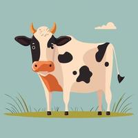 cute cow body vector