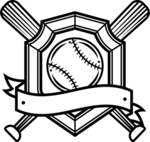 deporte béisbol hombre deporte insignia emblema vintage ilustración png