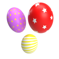 Easter egg png image 3d rendering