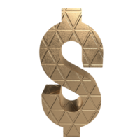 Gold Dollar Symbol png Bild 3d Rendern