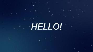 Hello text animated snowy style. 3d hello written text. Snowy text. Hi, Hello. video