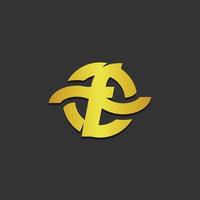 plantilla de diseño de icono de logotipo de letra f. monograma de lujo para hotel, restaurante, boutique, tienda de moda.eps 10 vector