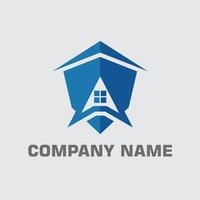 Arrow logo for a real estate company on a white background vector