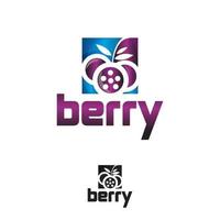 berry logo design concept. Forest fruit creative symbol template. vector