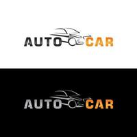 Auto car Logo Vector Design Concept with Sports Car Silhouette,Car Logo Abstract Lines Vector. Vector illustration