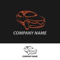 Outline future car for your project, Concept Logo with Auto Company Suv Car Silhouette vector