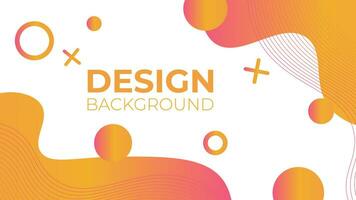 Colorful template banner with gradient color. Design with liquid form. vector
