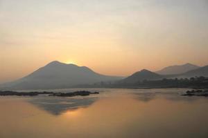 The morning air on the river is beautiful. photo