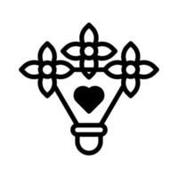 icono de ramo duotono estilo negro ilustración de san valentín elemento vectorial y símbolo perfecto. vector