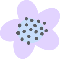 semplice disegnato a mano fiore. isolato fiore png