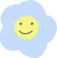 gemakkelijk hand getekend bloem. geïsoleerd bloem png