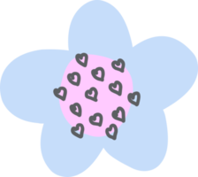 semplice disegnato a mano fiore. isolato fiore png