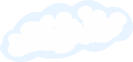 wolk of onweerswolk.eenvoudig getrokken wolk. geïsoleerd png