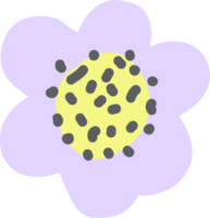 semplice disegnato a mano fiore. isolato fiore png