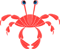 crab or sea crab.simple drawn arthropod. isolated png