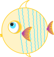 simple drawn fish. isolated png