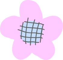 Facile dessiné à la main fleur. isolé fleur png