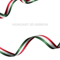 Ribbon with hungary flag color 3d png