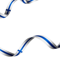 Ribbon with finland flag color 3d png