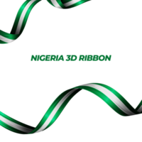 Ribbon with nigeria flag color 3d png