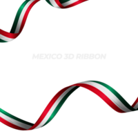 Ribbon with mexico flag color 3d png