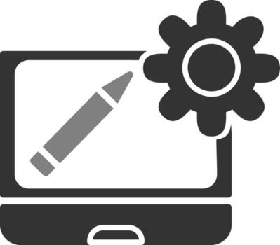 icono de vector de proceso de diseño