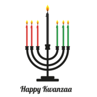 Happy kwanzaa design candle red black green png