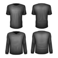 negro 3d camiseta burlarse de arriba vector