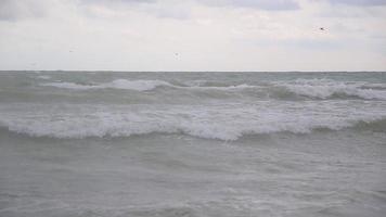 oceano paesaggio su un' nuvoloso giorno video