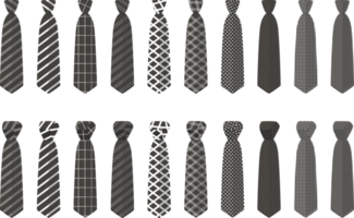 gran conjunto de corbatas de diferentes tipos, corbatas de varios tamaños png