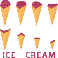 gran conjunto varios dulces sabrosos helados naturales png