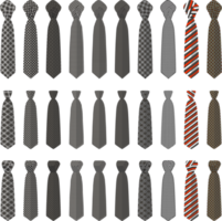 großes Set Krawatten verschiedene Typen, Krawatten verschiedene Größen png