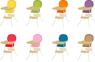 colorida moderno criança Alto cadeira para bebê alimentando png