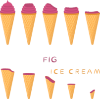 Big set various sweet tasty natural ice cream png