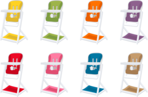 coloré moderne enfant haute chaise pour bébé alimentation png