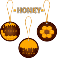 Various sweet tasty natural honey from honeycomb png