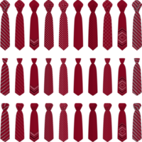 big set ties different types, neckties various size png