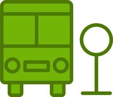 icono de vector de estación de autobús