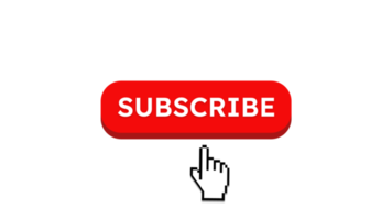 Subscribe button with hand cursor png