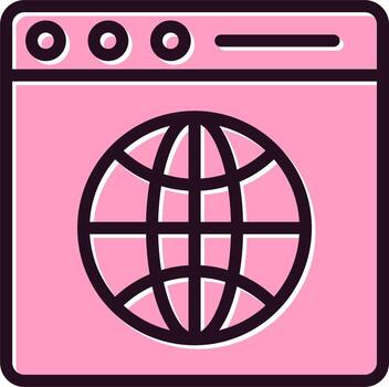 icono de vector de navegador