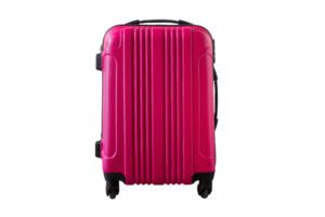 Pink suitcase isolated on a transparent background png