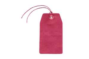 Pink tag isolated on a transparent background png