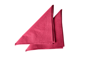 Pink napkin isolated on a transparent background png