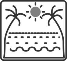 icono de vector de mar