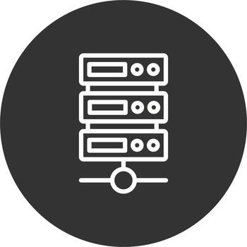 icono de vector de servidor de datos