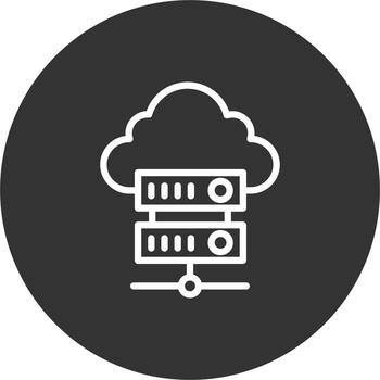 icono de vector de servidor de nube