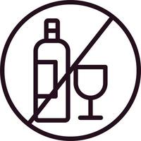 No Alcohol Vector Icon