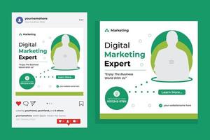 digital marketing post template vector