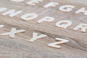 ABC on the wooden background photo