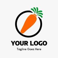 carrot icon in circle. fruit icon vector logo template for food and beverage business